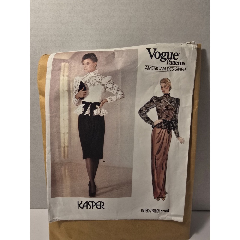 Vogue Patterns‎ 1189 American Designer Kasper Size 14 Vintage